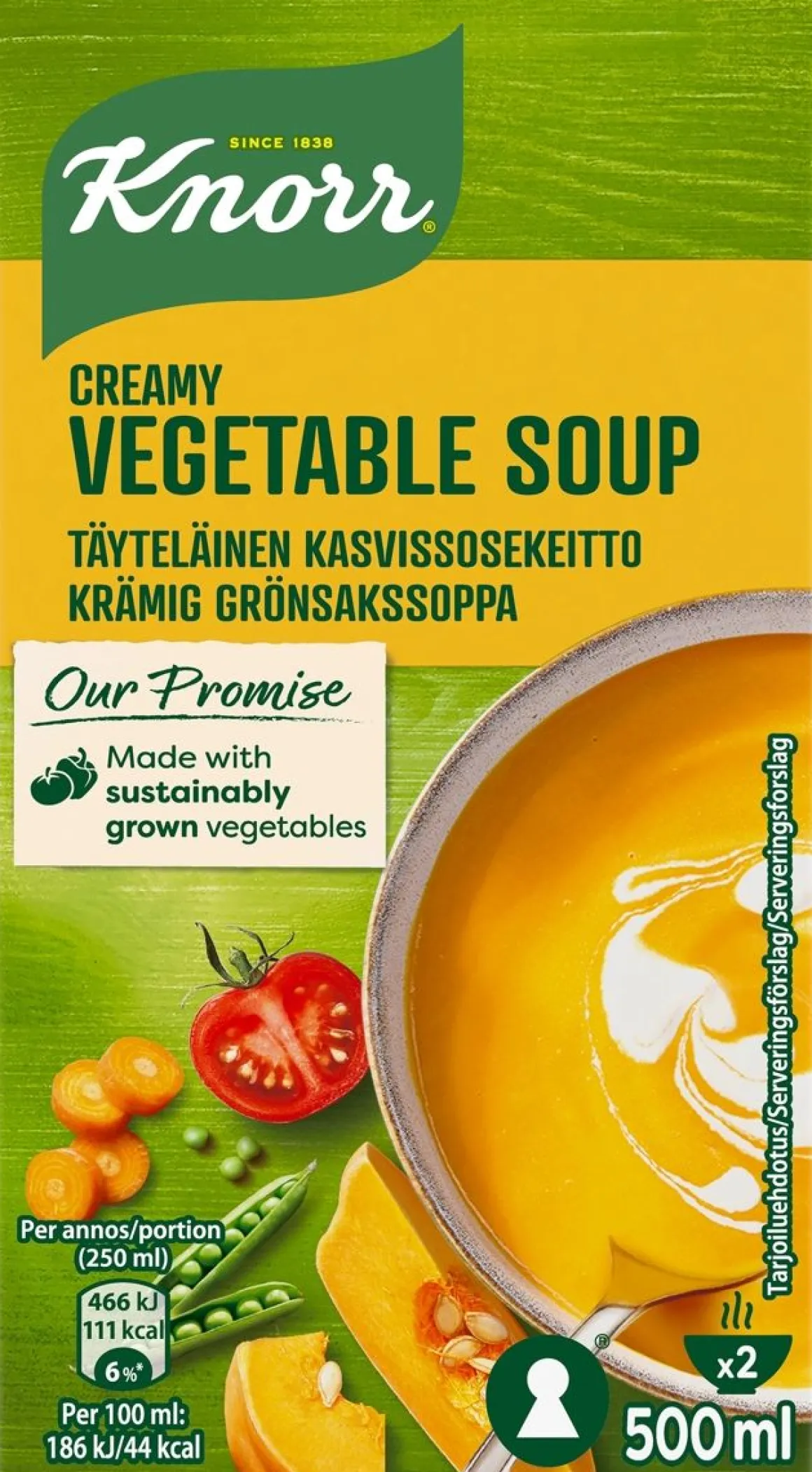 KNORR TÄYTELÄINEN KASVISSOSEKEITTO 500 ML