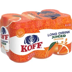 KOFF LONG DRINK 5% JUICED ORANGE 0,33 TLK 6-PACK 1,98 L