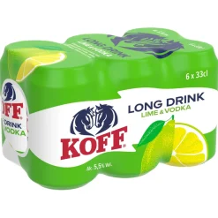 KOFF LONG DRINK 5,5% LIME 0,33 TLK 6-PACK 1,98 L