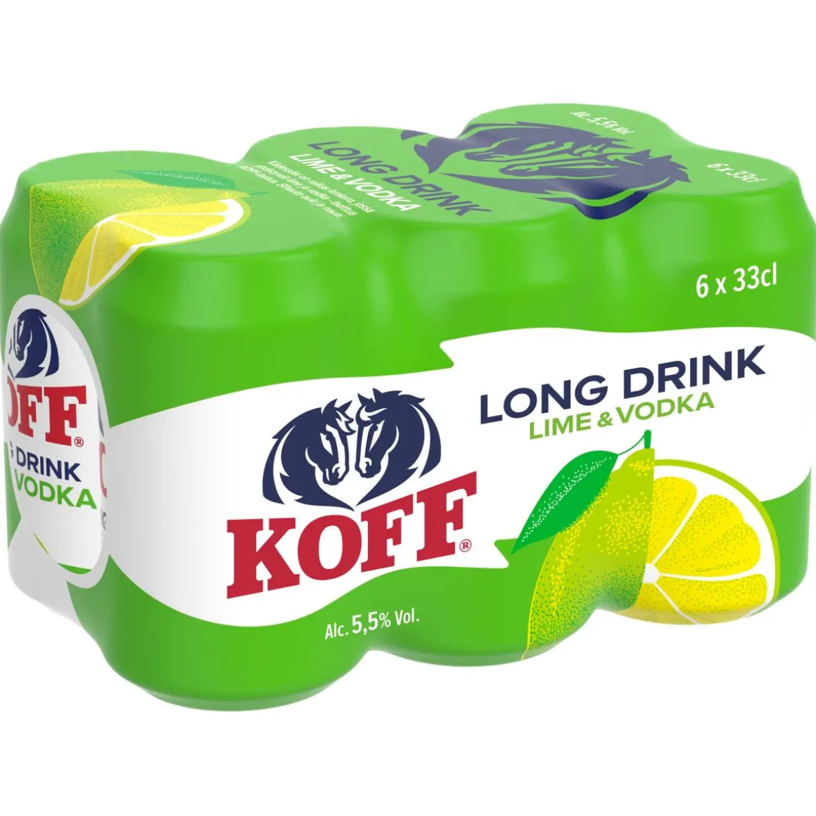 KOFF LONG DRINK 5,5% LIME 0,33 TLK 6-PACK 1,98 L