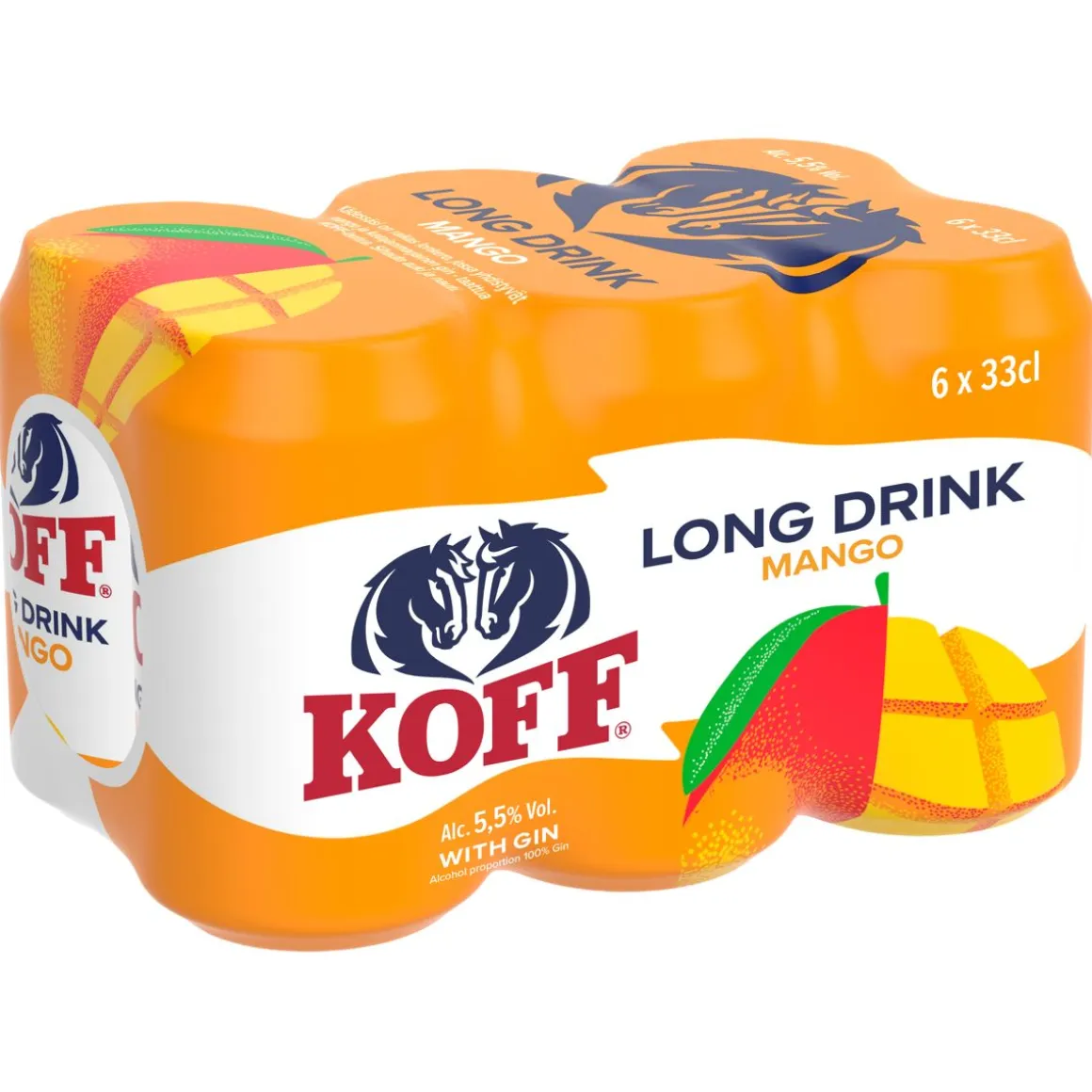 KOFF LONG DRINK 5,5% MANGO 0,33 TLK 6-PACK 1,98 L