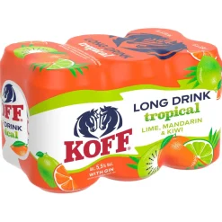 KOFF LONG DRINK 5,5% TROPICAL 0,33 TLK 6-PACK 1,98 L