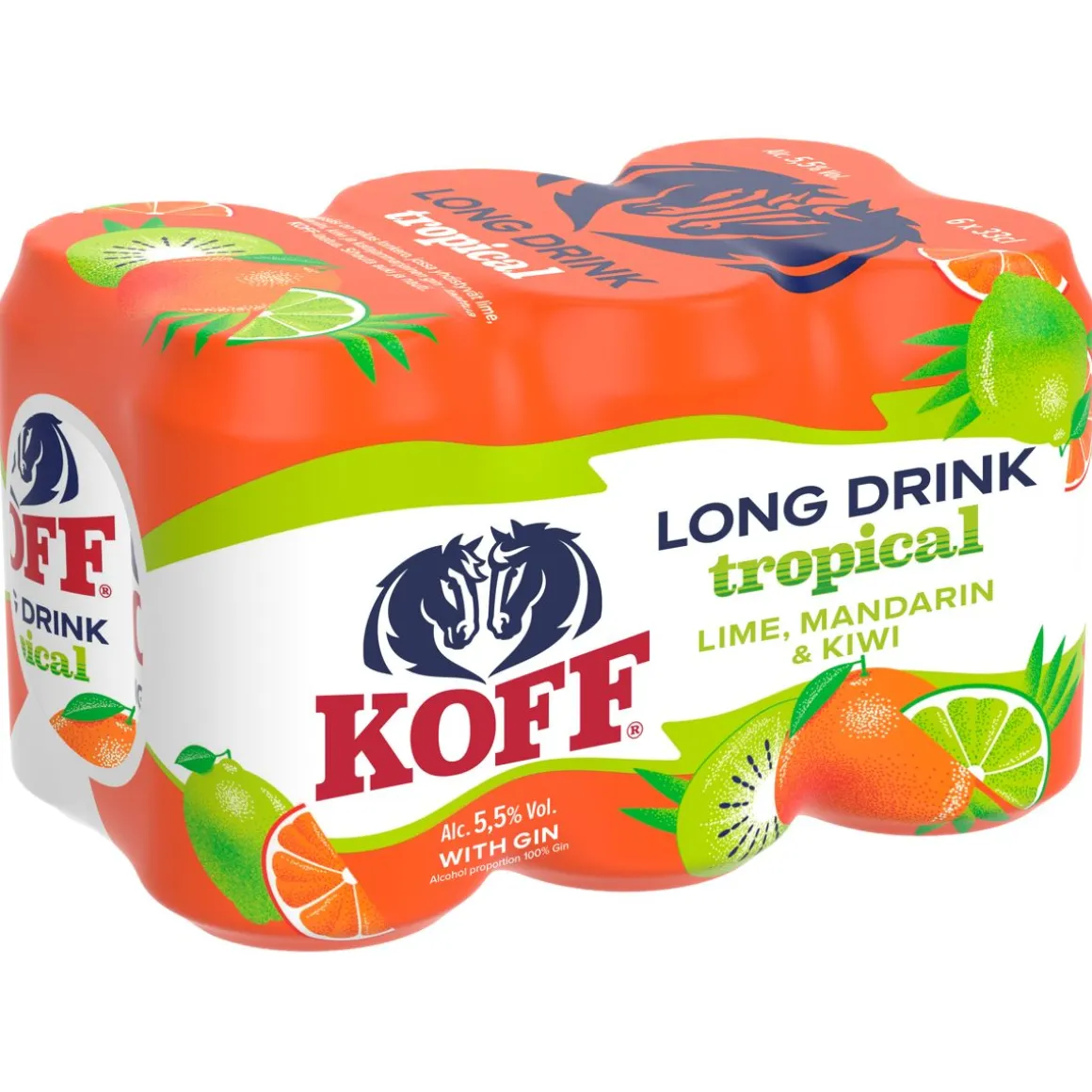 KOFF LONG DRINK 5,5% TROPICAL 0,33 TLK 6-PACK 1,98 L