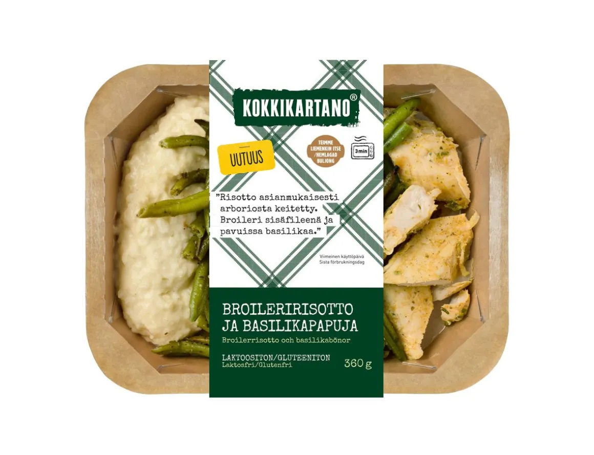 KOKKIKARTANO BROILERIRISOTTO JA BASILIKAPAPUJA 360 G