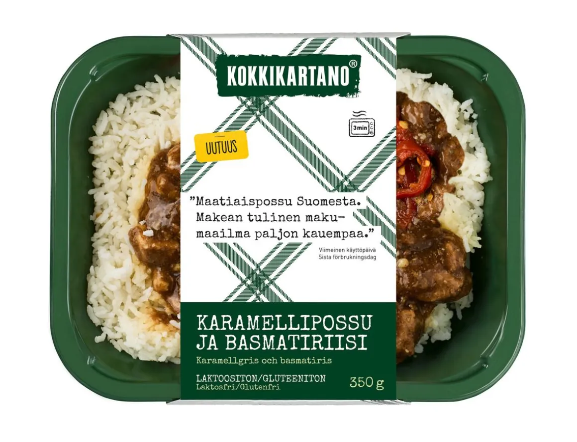KOKKIKARTANO KARAMELLIPOSSU JA BASMATIRIISI 350 G