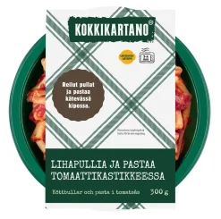KOKKIKARTANO LIHAPULLIA JA PASTAA TOMAATTIKASTIKKEESSA 300 G