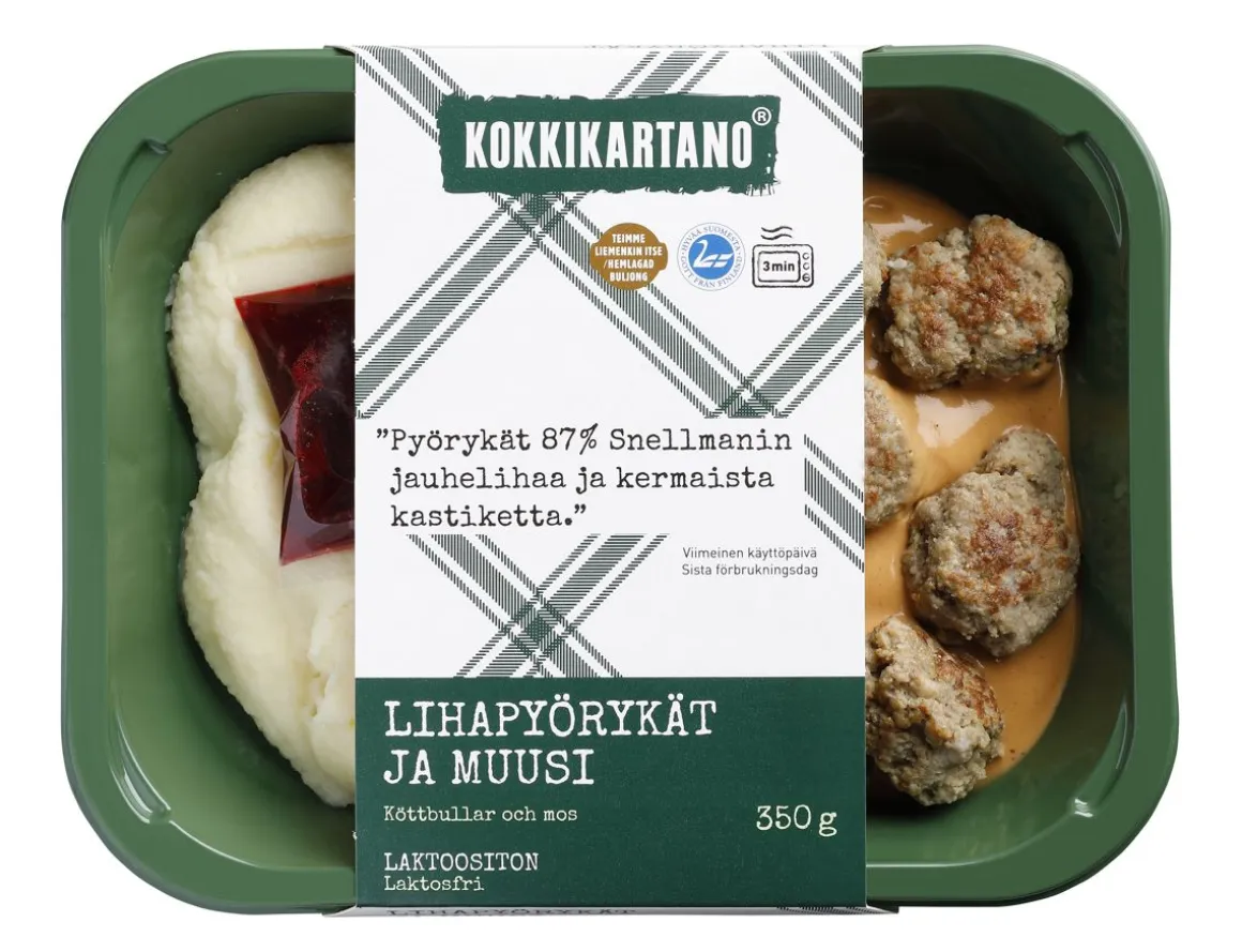 KOKKIKARTANO LIHAPYÖRYKÄT JA MUUSI 350 G