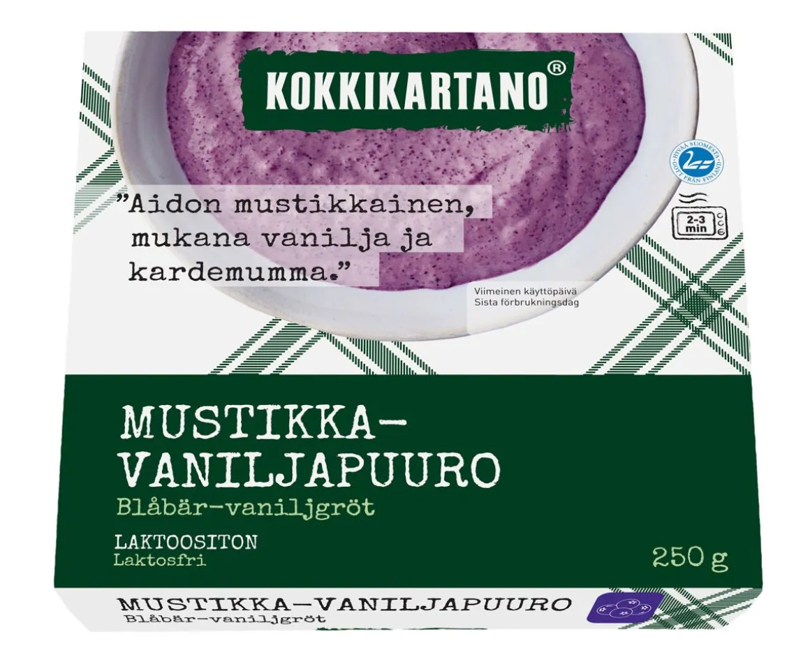 KOKKIKARTANO MUSTIKKA-VANILJAPUURO 250 G