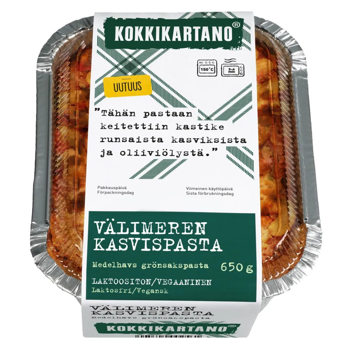 KOKKIKARTANO VÄLIMEREN KASVISPASTA 650 G