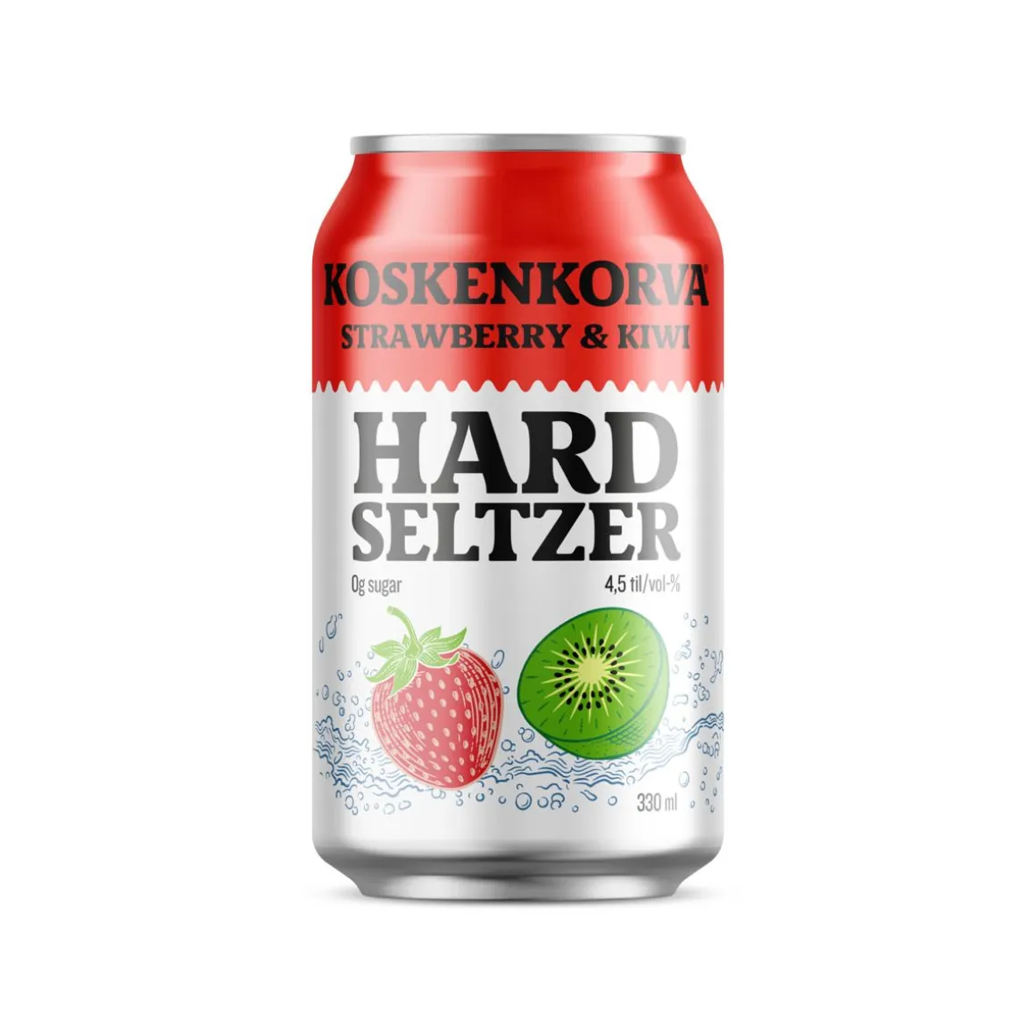 KOSKENKORVA HARD SELTZER 4,5% STRAWBERRY & KIWI TLK 330 ML