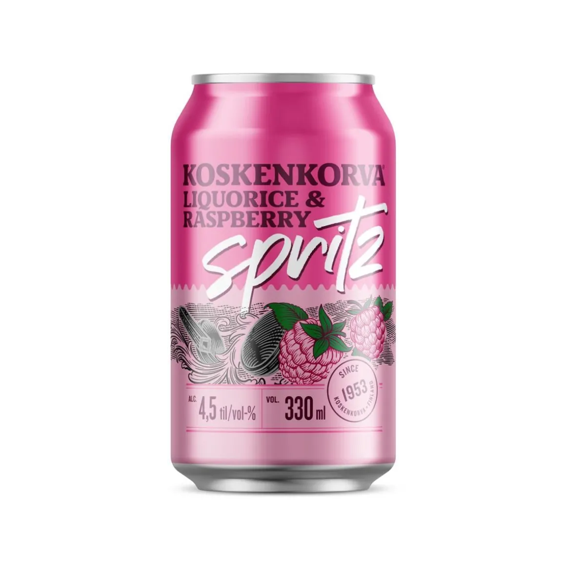 KOSKENKORVA SPRITZ 4,5% LIQUORICE & RASPBERRY TLK 330 ML