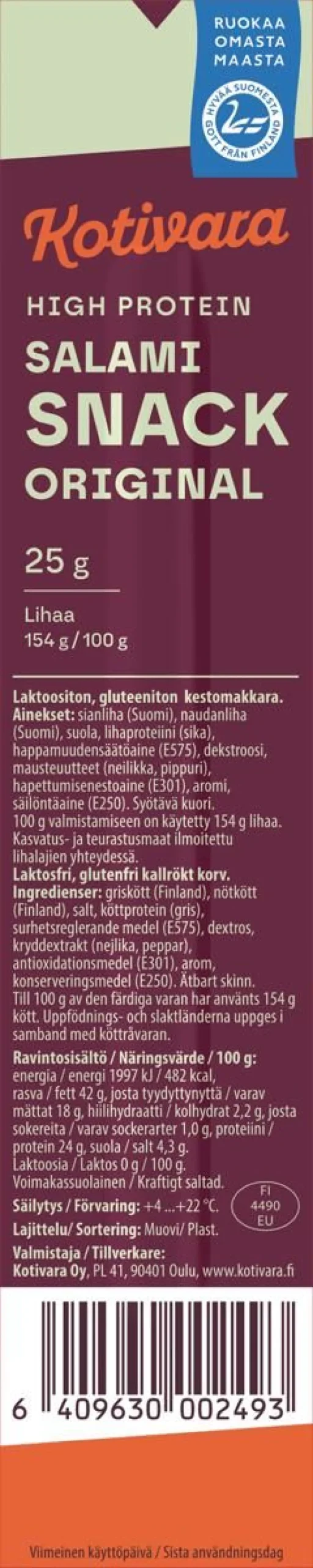 KOTIVARA SALAMI SNACK ORIGINAL 25 G