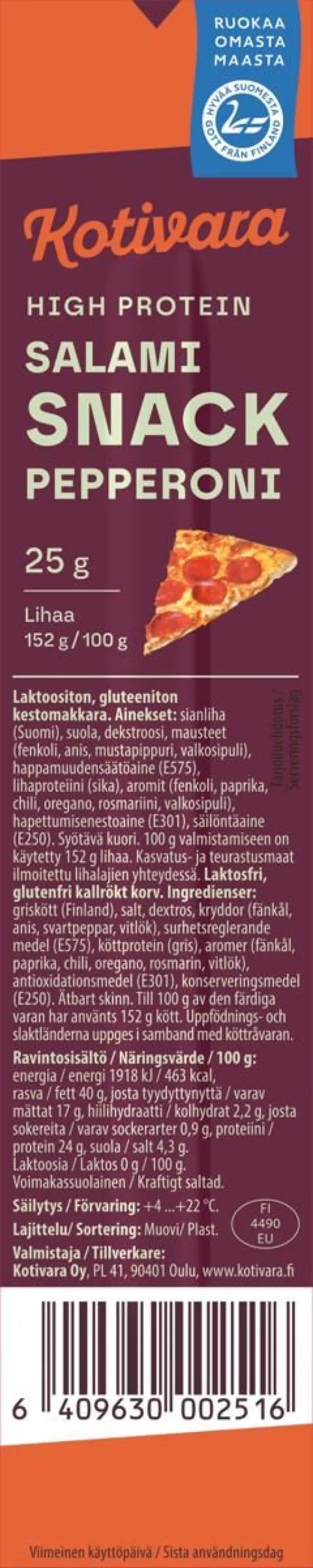 KOTIVARA SALAMI SNACK PEPPERONI 25 G