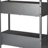 KUKKALAATIKKO 60X22.5XH75CM METALLIA TUMMAN HARMAA