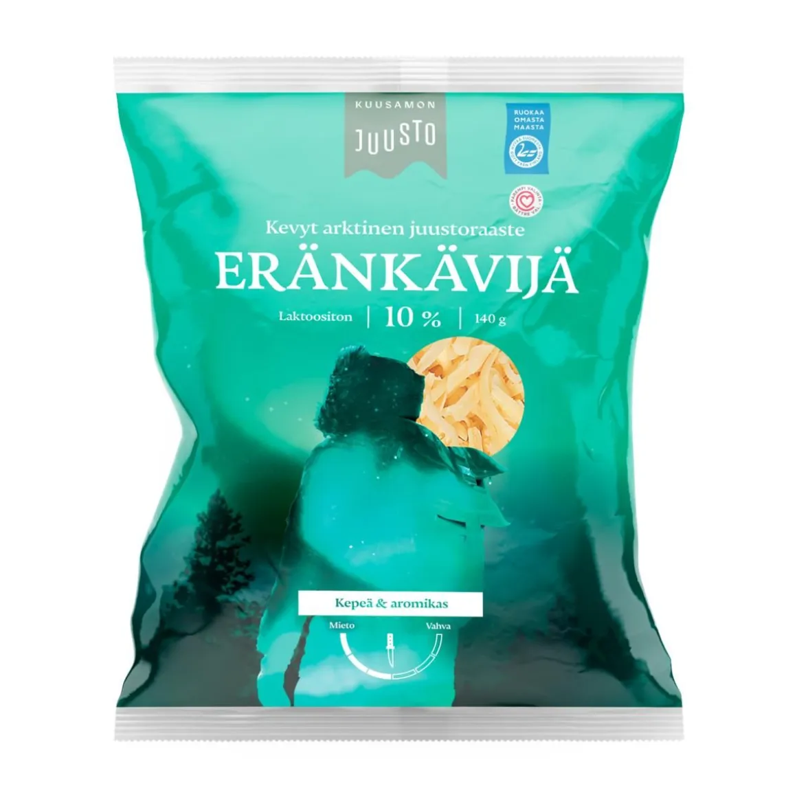 KUUSAMON JUUSTO ERÄNKÄVIJÄ 10% JUUSTORAASTE 140 G