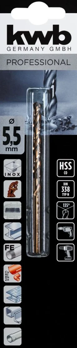 KWB HSS-CO METALLIPORANTERÄ 5,5 MM