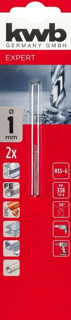KWB SILVER STAR HSS METALLIPORANTERÄ 1,0 MM