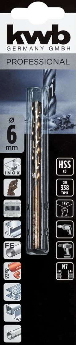 KWB HSS-CO METALLIPORANTERÄ 6,0 MM