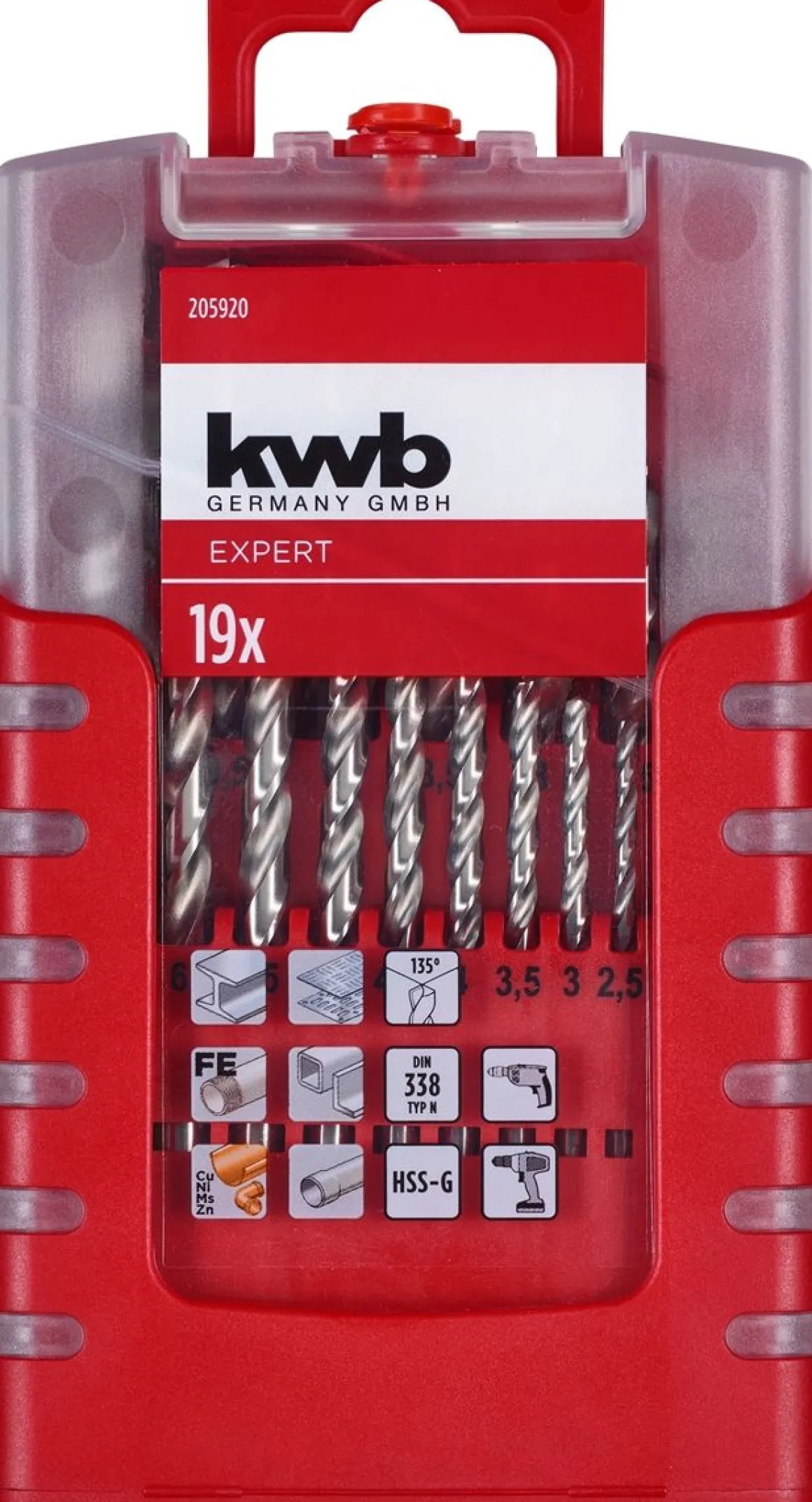 KWB HSS-PORANTERÄ LAATIKKO 19 KPL