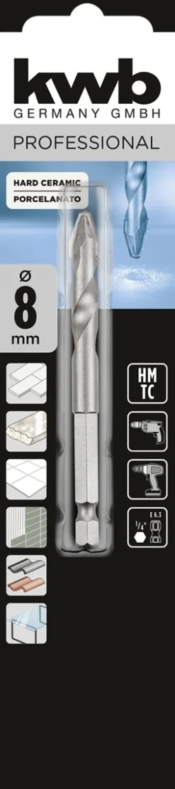 KWB KAAKELIPORANTERÄ RUUVAUSKÄRKI 8,0 MM SB