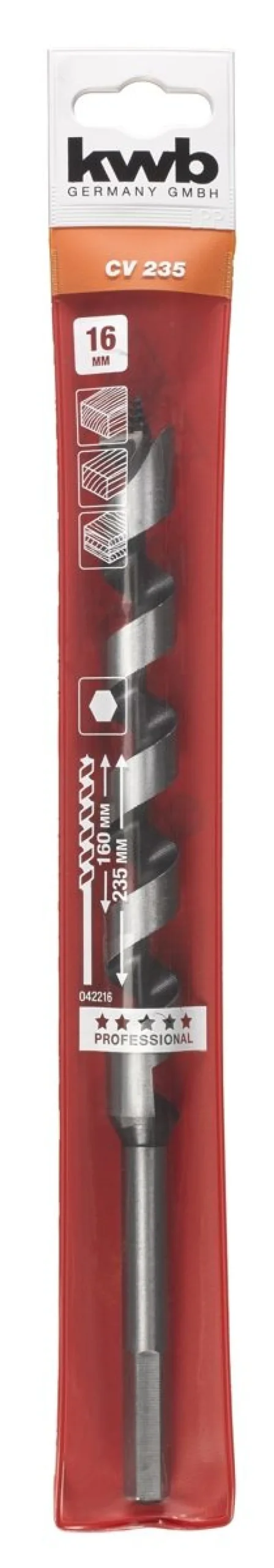 KWB SPIRAALIPORANTERÄ 16X235 MM