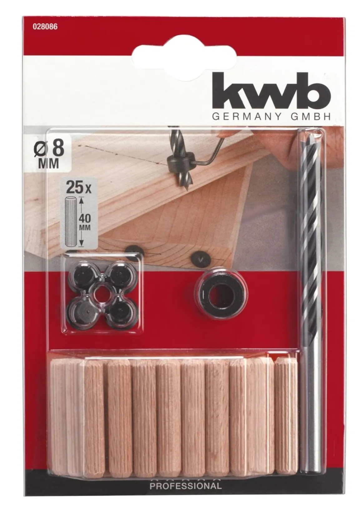 KWB TAPITUSSARJA TERÄLLÄ 8 MM