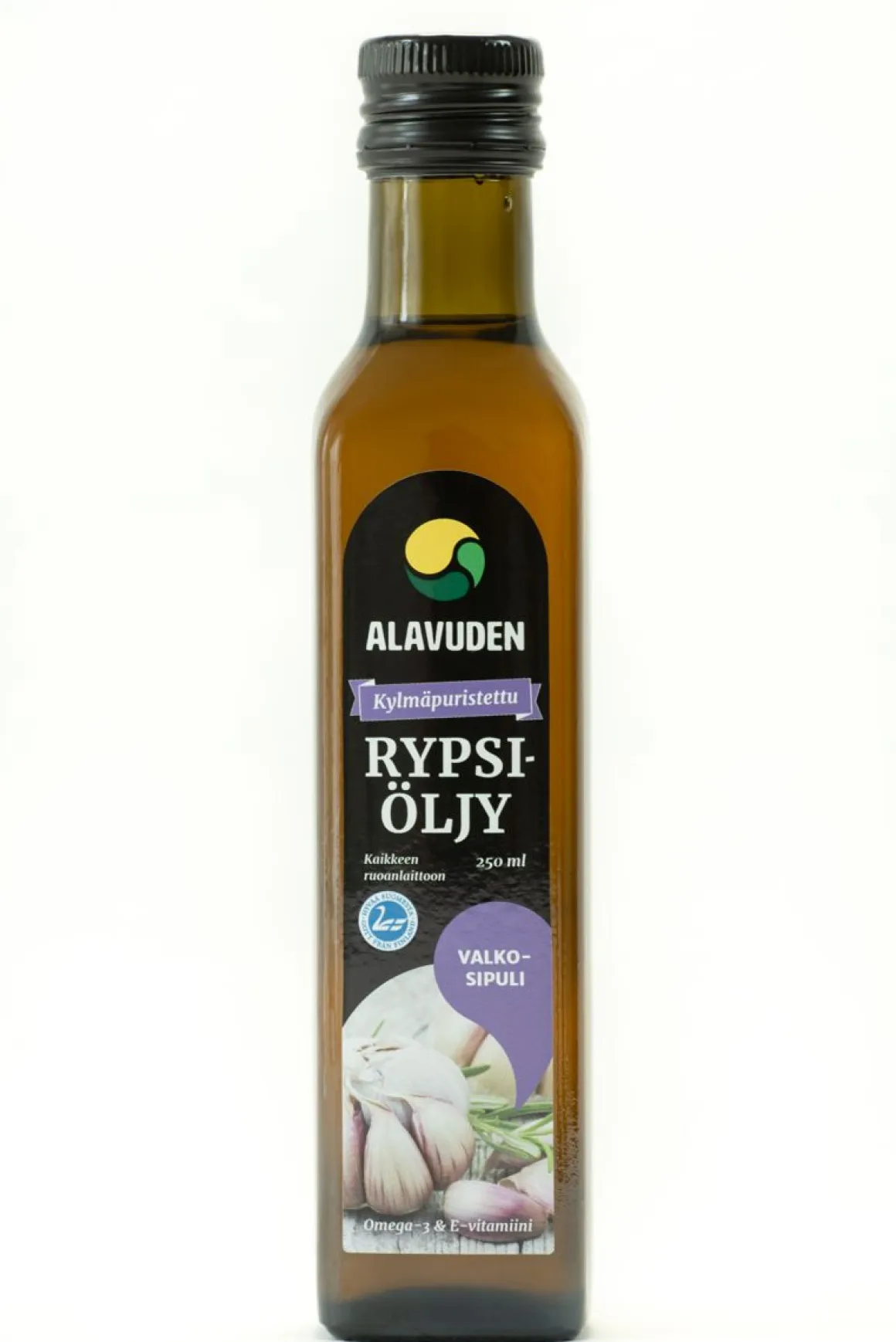 KYLMÄPURISTETTU RYPSIÖLJY VALKOSIPULI 250 ML