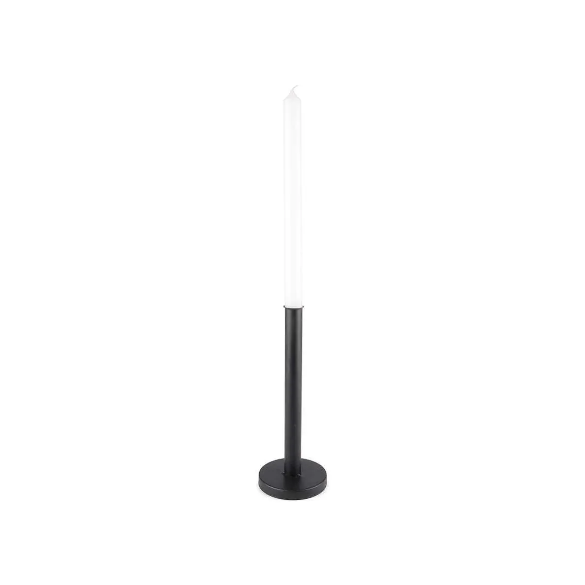 KYNTTILÄNJALKA ISO METALLI MUSTA 24CM
