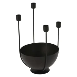 KYNTTILÄTELINE 22X31CM METALLIA MUSTA