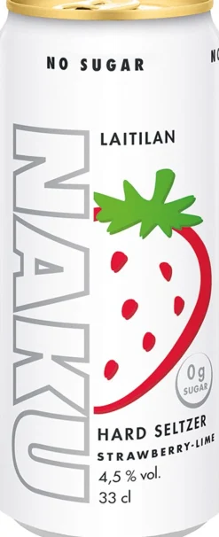LAITILAN NAKU HARD SELTZER STRAWBERRY-LIME 4,5% TLK 330 ML