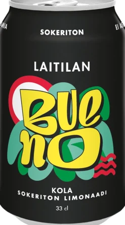 LAITILAN BUENO SOKERITON KOLA LIMONAADI TLK 330 ML
