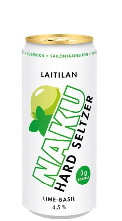 LAITILAN NAKU HARD SELTZER LIME-BASIL 4,5% TLK 330 ML