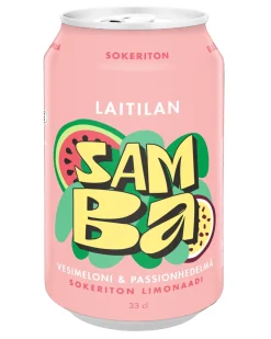 LAITILAN SAMBA VESIMELONI-PASSIONHEDELMÄ SOKERITON