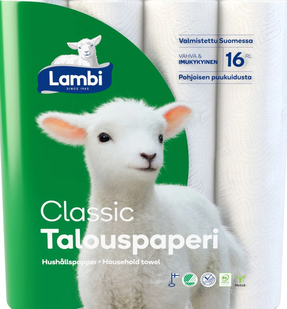 LAMBI TALOUSPYYHE 16RL 16 KPL