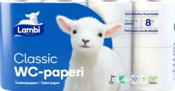LAMBI WC-PAPERI 8RL  8 KPL