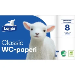 LAMBI WC-PAPERI 8RL  8 KPL