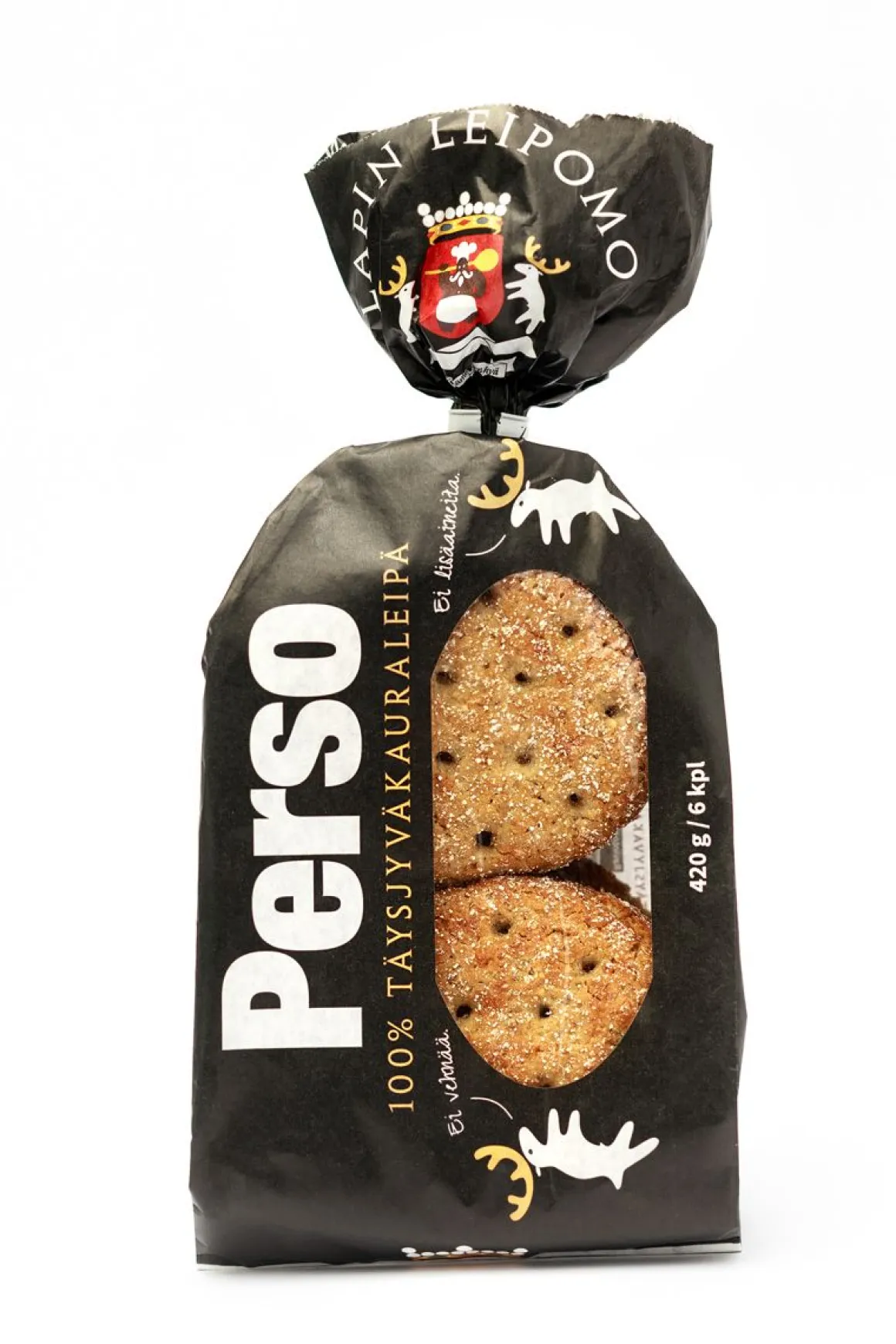 LAPIN LEIPOMO PERSO 100% TÄYSJYVÄKAURALEIPÄ 6KPL 420 G