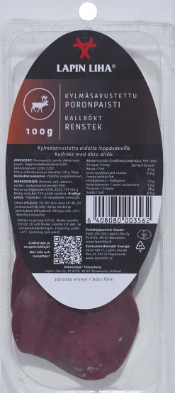 LAPIN LIHA KYLMÄSAVU PORONPAISTIRULLA 100 G
