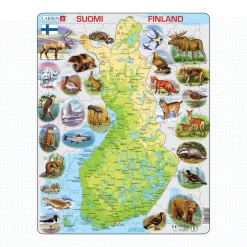 LARSEN SUOMEN KARTTA JA ELÄIMIÄ