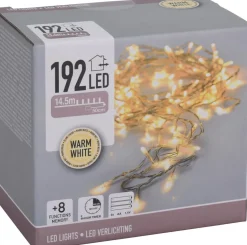 LED 192 VALOSARJA LÄMMIN VALKOINEN, TOIMII PARISTOILLA, ULKO