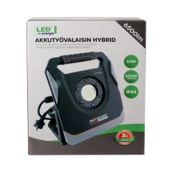 LED ENERGIE AKKUTYÖVALAISIN HYBRID 65W 4200K IP44 6500LM