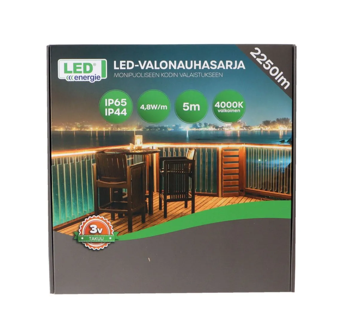 LED ENERGIE VALONAUHASARJA 5M 24W 2250LM 4000K IP44/IP65