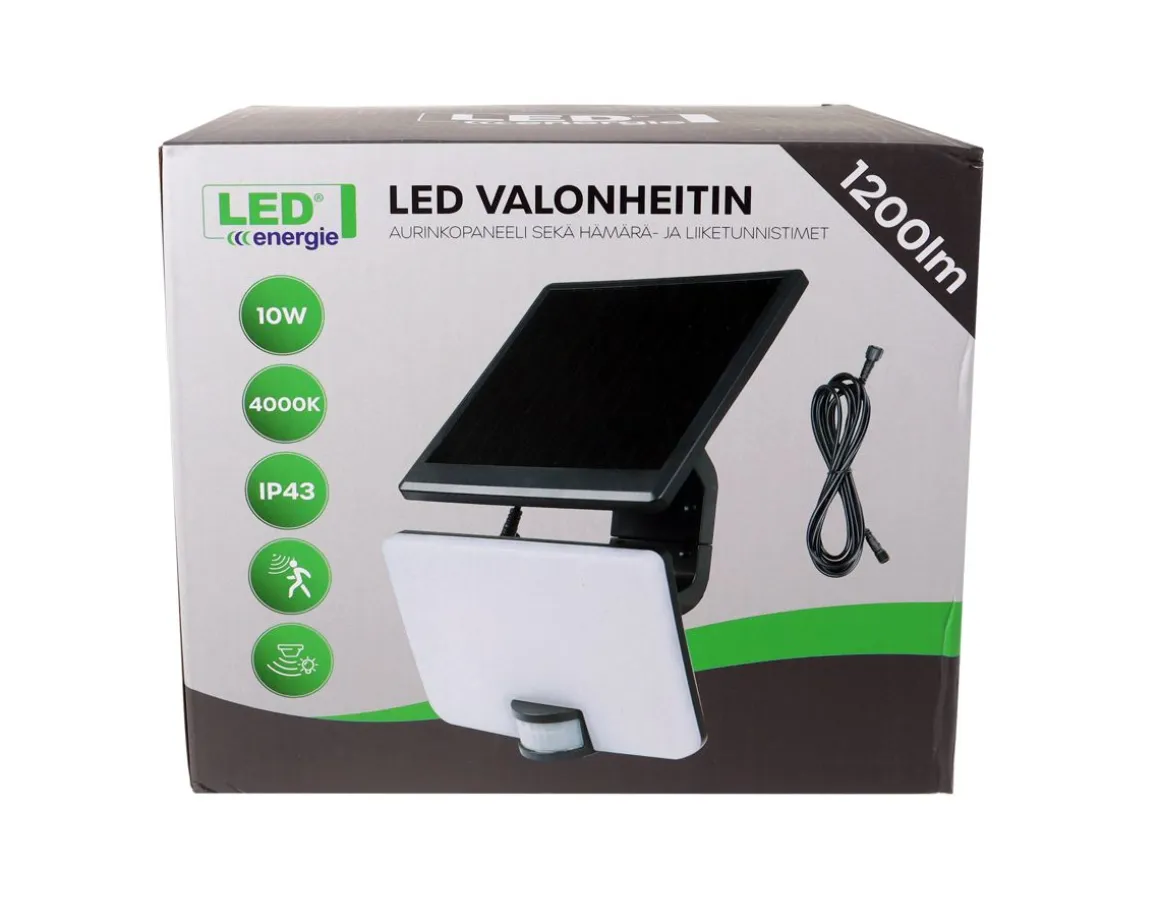 LED ENERGIE VALONHEITIN SOLAR 10W 1200LM 4000K IP43 CDTE-PANEEL