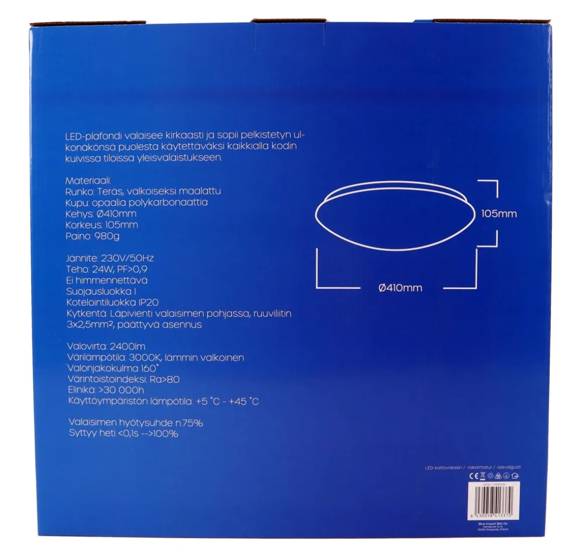LED ENERGIE LED KATTOVALAISIN (PLAFONDI) 24 W 2400 LM (41 CM)