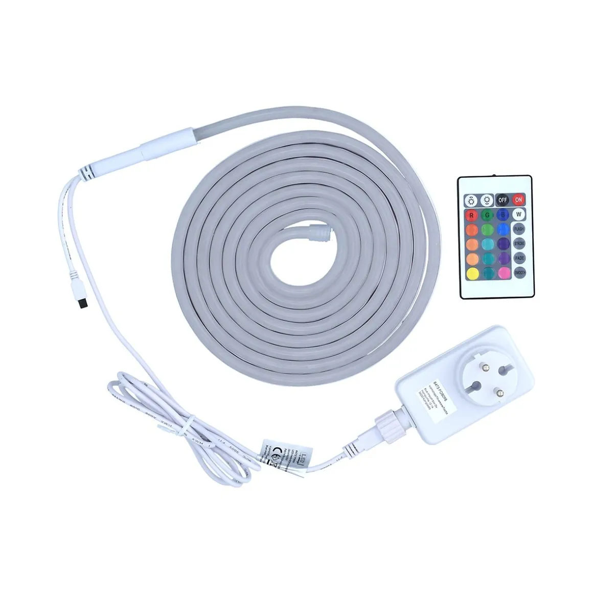 LED ENERGIE LED-NAUHA NEON 5M KAUKOSÄÄTIMELLÄ IP44/IP65 RGB+WW