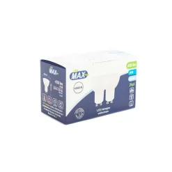 LED MAX KOHDELAMPPU GU10 6W 500LM 4000K, 2KPL/PAKKAUS