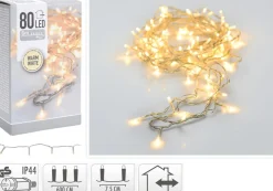 LED 80 PERUSVALOSARJA LÄMMIN VALKOINEN, VAALEA JOHTO, SISÄ- JA