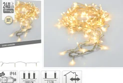 LED 240 PERUSVALOSARJA LÄMMIN VALKOINEN, VAALEA JOHTO, SISÄ- JA