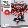 LED 240 PERUSVALOSARJA PUNAINEN, TUMMA JOHTO, ULKO- JA SISÄKÄYT