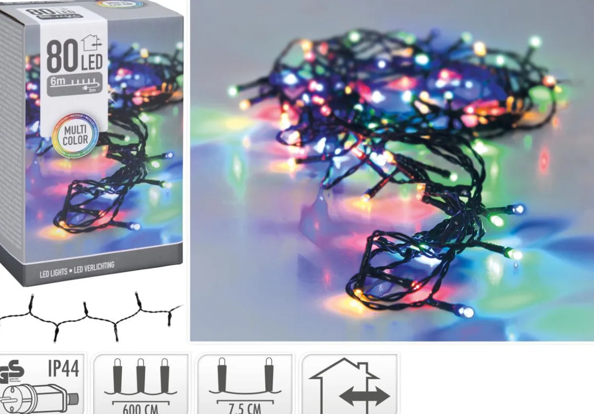 LED STRING 80 MULTI OUTDOOR LED 80 PERUSVALOSARJA, MONIVÄRI, TU